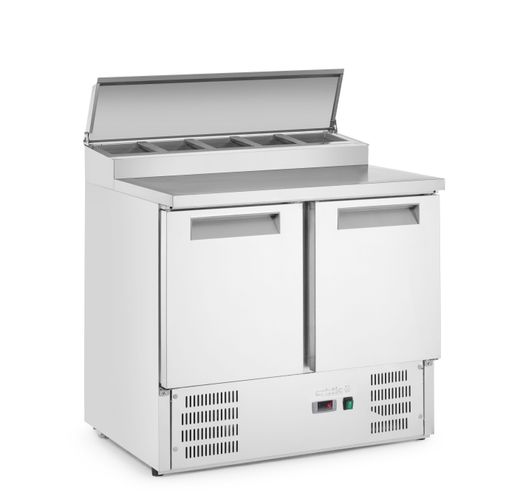 2-door refrigerated counter with superstructure, Arktic, 900x695x(H)955mm 1