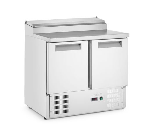 2-door refrigerated counter with superstructure, Arktic, 900x695x(H)955mm 1
