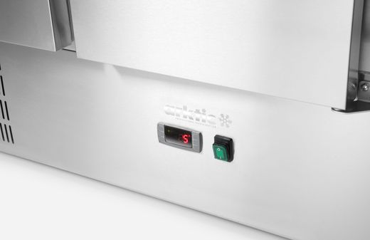 3-Door refrigerated counter with superstructure, Arktic, 1365x695x(H)955mm 1