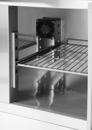 3-Door refrigerated counter with superstructure, Arktic, 1365x695x(H)955mm 1