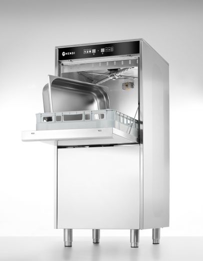 Zmywarka do garów i tac 50x60 – sterowana elektronicznie, z dozownikiem detergentu i pompą spustową, HENDI, napięcie: 230 V, moc: 5 kW, 230V/5000W, 595x730x(H)1340mm 1