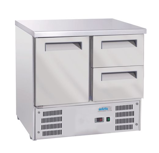 Stół chłodniczy z 1 drzwiami i 2 szufladami, Arktic, GN 1/1, 247L, 220-240V/143W, 900x700x(H)855mm 1