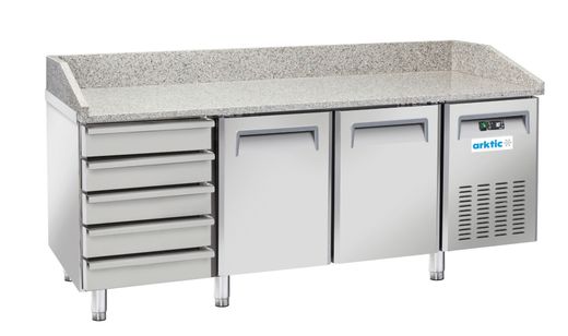 Pizza cooling counter, Arktic, 362L, Silver, 220-240V/210W, 2025x800x(H)1040mm 1
