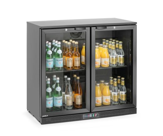 Back bar refrigerator double-door, Arktic, 158L, Black, 230V/160W, 530x900x(H)870mm 1