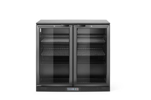 Back bar refrigerator double-door, Arktic, 158L, Black, 230V/160W, 530x900x(H)870mm 1
