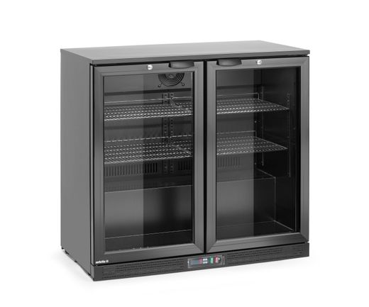 Back bar refrigerator double-door, Arktic, 158L, Black, 230V/160W, 530x900x(H)870mm 1