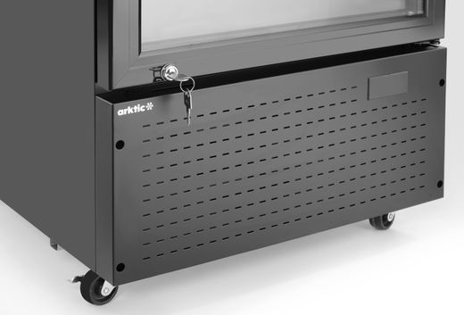 Barová chladnička s podsvieteným panelom, jednodverová, Arktic, 254L, Čierna, 230V/250W, 605x578x(H)1980mm 1