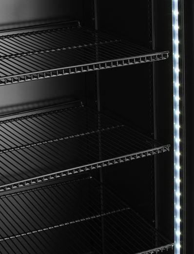 Barová chladnička s podsvieteným panelom, dvojdverová, Arktic, 512L, Čierna, 230V/510W, 585x1120x(H)1900mm 1