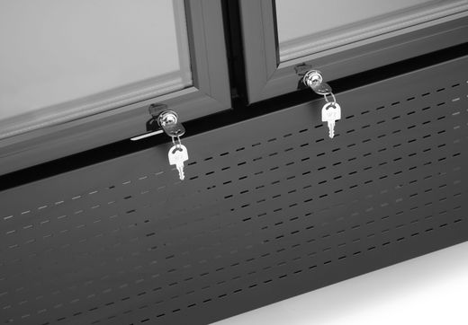 Barová chladnička s podsvieteným panelom, dvojdverová, Arktic, 512L, Čierna, 230V/510W, 585x1120x(H)1900mm 1