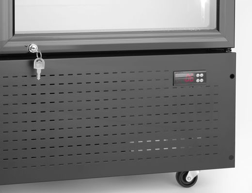 Barová chladnička s podsvieteným panelom, dvojdverová, Arktic, 512L, Čierna, 230V/510W, 585x1120x(H)1900mm 1