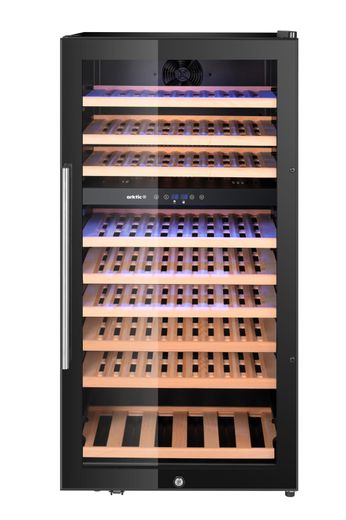 Wine cooler, 2-zone, 91 bottles, Arktic, 230L, Black, 569x595x(H)1215mm 1