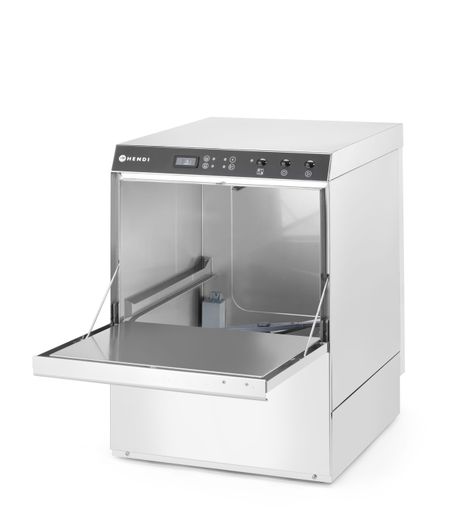 Dishwasher 50x50 Doppio, HENDI, with detergent dispenser and drain pump, 400V/4900W 1