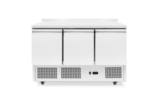 Stół chłodniczy 3-drzwiowy z blatem roboczym, Arktic, 254L, srebrny, 230V/220W, 1365x700x(H)908mm 1