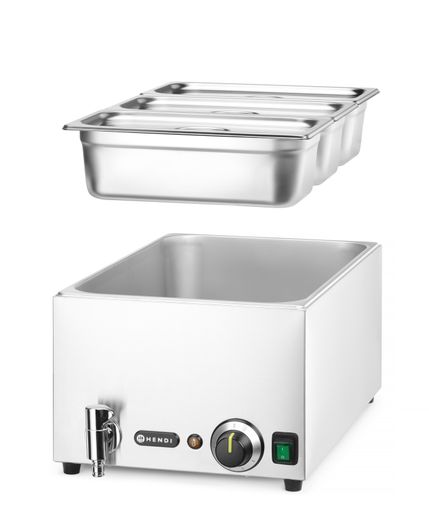 Bain-marie set with drain tap Ranger, HENDI, GN 1/1, 230V/1000W, 605x332x(H)242mm 1