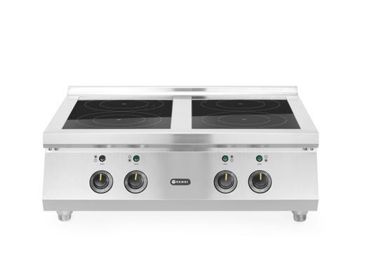 Kuchenka indukcyjna z 4 polami grzewczymi, HENDI, 2x3.5 kW hobs & 2x5 kW hobs, 400V/17000W, 800x700x(H)311mm 1