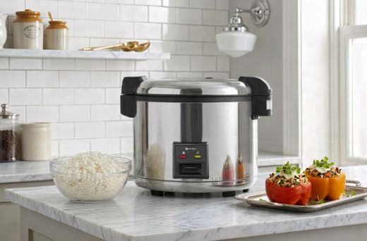 Rice cooker & warmer 5.4 l, HENDI, Profi Line, 5,4L, 230V/1950W, 513x422x(H)380mm 1