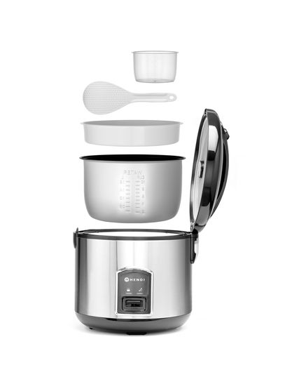 Rice cooker with steamer function, HENDI, Profi Line, 1,8L, 230V/700W, ⌀280x(H)285mm 1