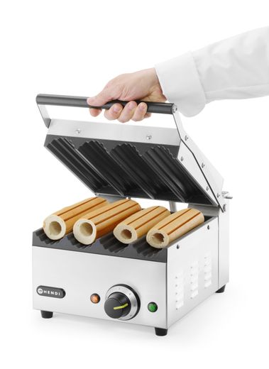 Kontaktný gril na hotdog a tortily, HENDI, 230V/1800W, 385x285x(H)254mm 1