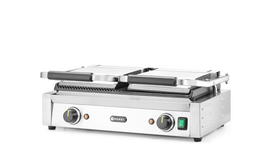 Contact grill - double version, HENDI, half smooth, half ribbed, 230V/3600W, 570x375x(H)216mm 1