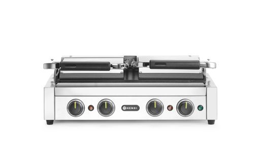 Grill kontaktowy podwójny z timerem, HENDI, srebrny, 220-240V/3600W, 570x375x(H)216mm, Prostokątny 1