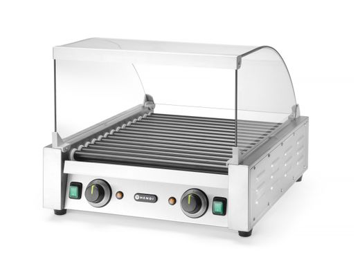 Sklenený kryty pre valcový ohrievač na párky, HENDI, pre ohrievač so 7 valcami s kódom 268506, 470x325x(H)240mm 1