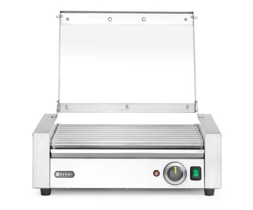 Sausage rolling grill, 1-zone with energy-saving cover, HENDI, 9 rollers, 230V/790W, 566x450x(H)259mm 1