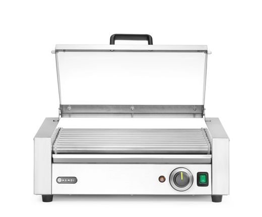 Sausage rolling grill, 1-zone with energy-saving cover, HENDI, 9 rollers, 230V/790W, 566x450x(H)259mm 1