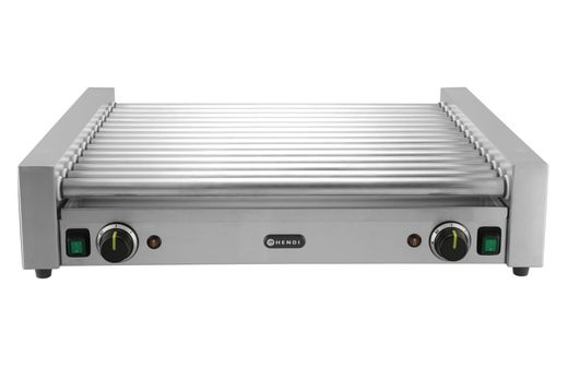 Sausage rolling grill XL - 2 zones, HENDI, 14 rollers, Silver, 220-240V/2000W, 732x590x(H)168mm, Rectangular 1