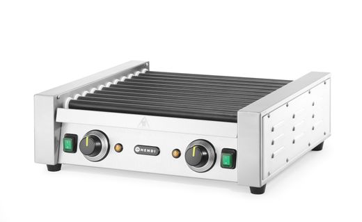 Sausage rolling grill – 2 zones, HENDI, 11 rollers, 230V/1180W, 530x525x(H)180mm 1