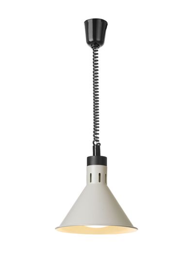 Rise and fall heat lamp, conical, HENDI, White, 230V/250W, ⌀275x(H)250mm 1