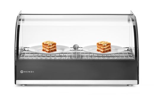 Heated countertop display, HENDI, single level, Black, 220-240V/800W, 554x376x(H)311mm 1