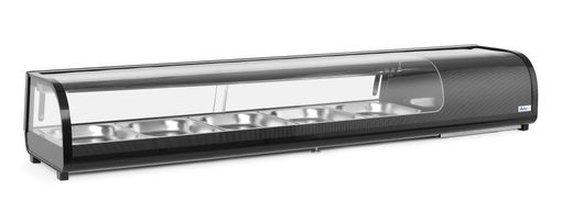 Suši vitrina, Arktic, Talpa: 5x GN 1/2 (H)40 mm (įskaitant indus)., Juodas, 220-240V/190W, 1800x420x(H)265mm 1