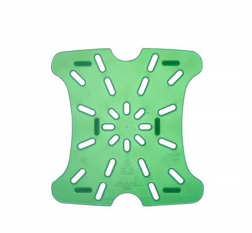 Drain shelf for container CamSquares Fresh Pro, Cambro, for 1,9 l and 3,8 l containers, Green, 159x152x(H)16mm 1