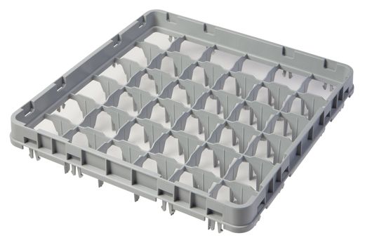 Nadstawka do koszy full drop 500x500 mm szara, model E1, Cambro, liczba przegródek: 36 (6x6), wymiar przegródki: 73x73 mm, jasnoszary, 499x499x(H)51mm 1