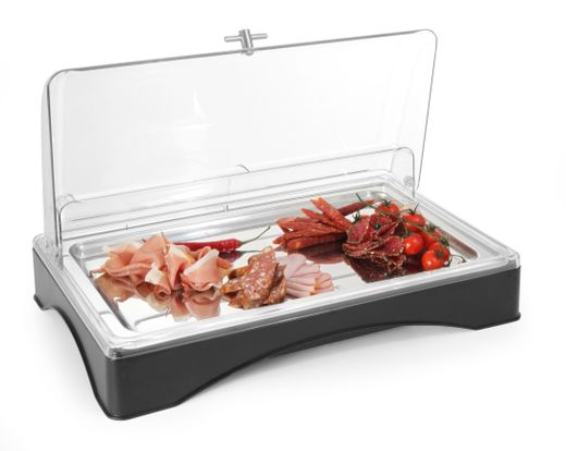 Cooled display with cover - Gastronorm 1/1, HENDI, set, 555x357x(H)175mm 1