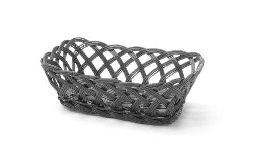 Fonott oldalú kosarak, HENDI, téglalap, Fekete, 225x150x(H)65mm 1