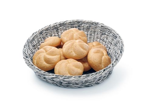 Bakery basket angled round, HENDI, Light grey, ⌀370x(H)120mm 1