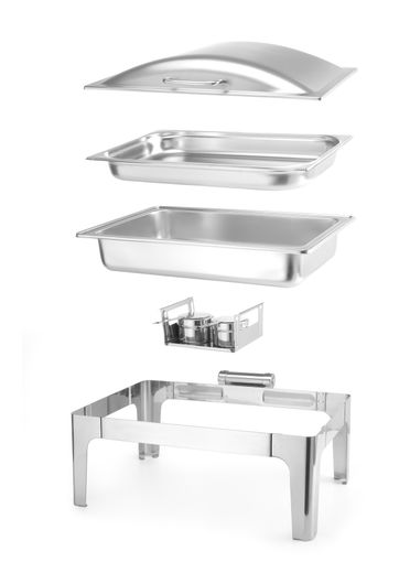 Chafing dish GN 1/1 finitura satinata, HENDI, Profi Line, 9L, 570x430x(H)290mm 1