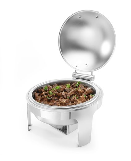 Chafing dish rotondo finitura satinata, HENDI, Profi Line, 6L, 465x420x(H)320mm 1