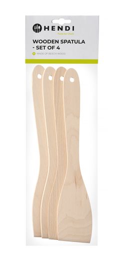 Spatola in legno - set da 4 pezzi, HENDI, 4 pezzi, 300x55mm 1