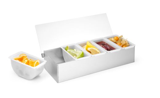 Condiment holder, BarUp, 5 containers, 375x140x(H)90mm 1