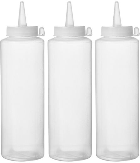 Dávkovací lahve - 3 ks, HENDI, 0,7L, Průhledná, 3 ks, ⌀70x(H)240mm 1