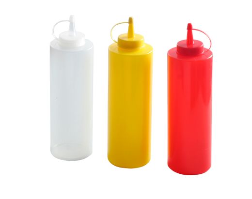 Dávkovací lahve - 3 ks, HENDI, 0,7L, Průhledná, 3 ks, ⌀70x(H)240mm 1