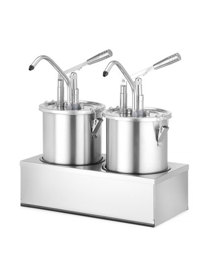 Set: 2 x Stainless steel sauce container with dispenser, HENDI, 9L, 500x235x(H)360mm 1