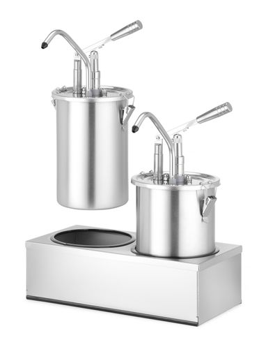 Set: 2 x Stainless steel sauce container with dispenser, HENDI, 9L, 500x235x(H)360mm 1