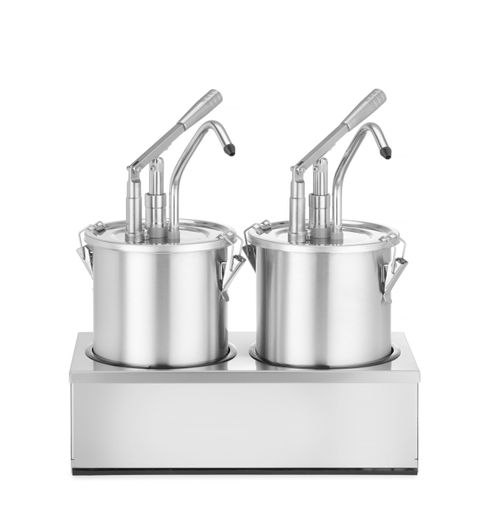 Set: 2 x Stainless steel sauce container with dispenser, HENDI, 9L, 500x235x(H)360mm 1