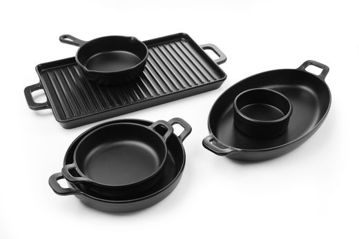 Mini oval pan Little Chef, HENDI, Little Chef, Black, 263x140x(H)37mm 1