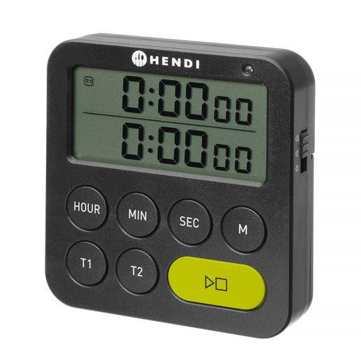 Timer dwuzakresowy, HENDI, czarny, 82x20x(H)86mm 1