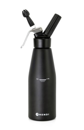 Syfon do bitej śmietany, HENDI, Kitchen Line, 0,95L, czarny, ⌀95x(H)320mm 1