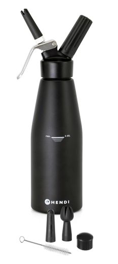 Syfon do bitej śmietany, HENDI, Kitchen Line, 0,95L, czarny, ⌀95x(H)320mm 1